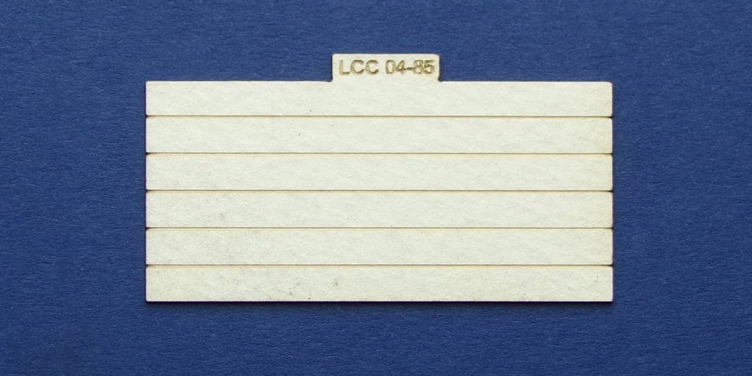 LCC 04-85 OO gauge plank panel for coal staithes type 2 Plank panel for coal staithes. Single side engraved. 